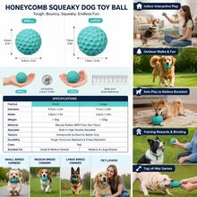 PETSIN 發聲狗球咀嚼玩具，高彈性無味球，適合幼犬與強咬犬，耐用耐磨，圓潤邊緣，室內外互動遊戲玩具 - 綠色 - 查看 6