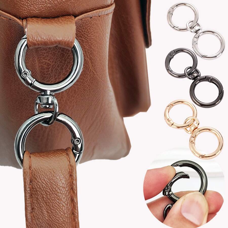 Set Kombinasi Gantungan Kunci Putar dan Cincin Pegas 4/6/10pcs, Gesper Perangkat Keras Tas Paduan Seng, Klip Pegas Cincin Logam Cincin Pegas Terbuka, Sempurna untuk DIY, Gantungan Kunci Logam Perhiasan Bentuk Logam Klip Pegas, Gantungan Kunci Logam Luar Ruangan, Gantungan Kunci Klip Tas Kait Rantai Anjing Gesper Cocok untuk Gantungan Kunci Tas Ponsel Kait Klip Tas Gesper Gantung, Aksesoris DIY Buatan Tangan, Halloween, Natal - MultiWarna - View 1