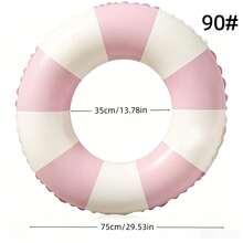 Nuevo aro de natación rosa para adultos, flotador inflable blanco y azul, adecuado para verano, playa, piscina y otras ocasiones. - Rosa - Ver 6