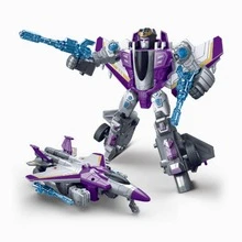 1pc Transforming Airplane Police Robot Toy: Inertia-Powered For Fun Gliding; Detailed Design; Manual Transformation With Two Modes; A Great Kids' Toy Gift - Multicolor - View 8