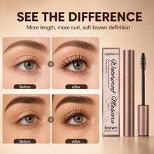 zephoco Waterproof Brown Lash Curled Mascara, Smudge-Proof, Soft Lifted Lash Shape, Lasting Lash Curl Lift, Delicate Brush For Precise Application, Smooth Texture Easy Glide - Brown - View 4