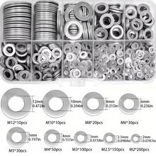 600pcs Polished Flat Washers Assortment Set, M2 To M12 Sizes With ...