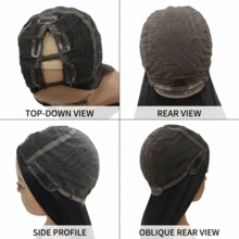 Long Straight V Part Synthetic Wig 20-32 Inch - Easy Wear Synthetic Hair For Everyday & Party Looks - Black - View 3
