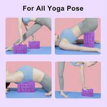 2pcs Yoga Bricks With 6-Sided Yoga Pose Guide, Beginner-Friendly Design, Soft Non-Slip With Beveled Edges, Suitable For Yoga, Meditation, Pilates And More, Helps Deepen Stretching And Improve Flexibility, Non-Slip Wear-Resistant High-Density Blocks, Enhances Flexibility Training Equipment, Lightweight Durable Support Blocks - Grey - View 7