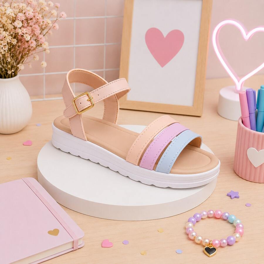 Kids Flat Sandals - Rosa vieja - Ver 1