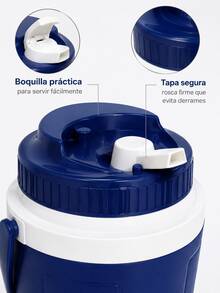 Botellas de agua isotérmicas profesionales diseñadas específicamente para uso en exteriores. Neveras portátiles de alto rendimiento para mantenerte fresco este verano. Neveras y cubos de hielo. Equipo para acampar al aire libre. Artículos esenciales para el verano. - Azul - Ver 2