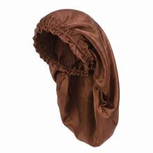 YPGVUO Extra Long Satin Hair Bonnet, Suitable For Braids And Dreadlocks, Silky Sleep Cap With Elastic Band, Solid Color Large Size Hair Bonnet, Women's Nighttime Headscarf - Multicolor - View 7