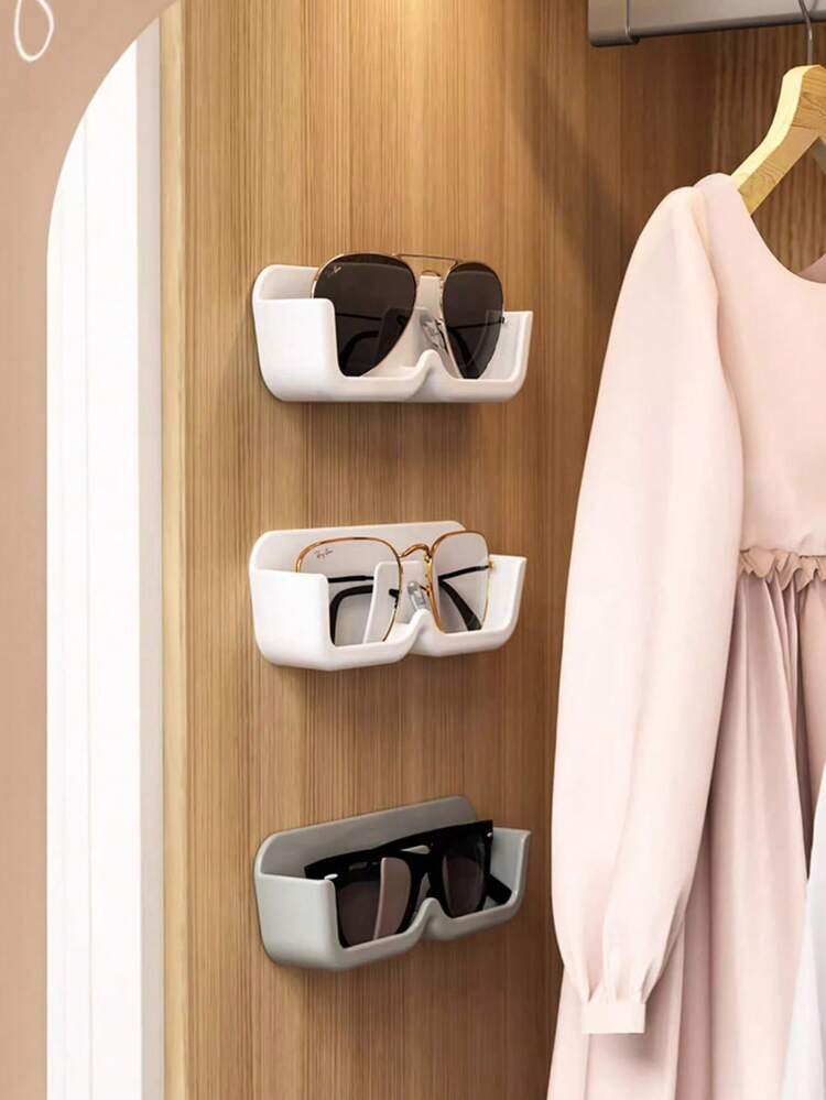 10 cái/3 cái/1 cái Giá để kính gắn tường không cần khoan, Hộp đựng đồ, Giá đỡ phù hợp cho Phòng màu hồng, Phòng khách, Phòng tắm, Nhà bếp, Phòng ngủ - Nhiều màu - Xem 4