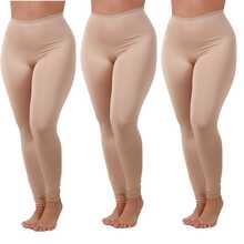 Kit 3 Calça Anágua Anti Atrito Segunda Pele Proteção Feminina Usar Por Baixo Evita Transparência - 3 Beges - Visão 1