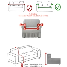 1PC Fleece Fabric Non-Slip Elastic Decorative Sofa Cover, Jacquard Leaf Pattern, Pet-Friendly Anti-Dirt Anti-Dust, Suitable For 1/2/3/4 Seater Sofa, All Seasons - Light Gray - View 15