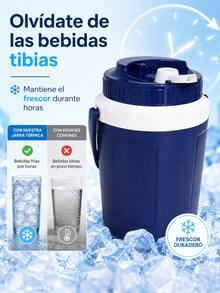 Botellas de agua isotérmicas profesionales diseñadas específicamente para uso en exteriores. Neveras portátiles de alto rendimiento para mantenerte fresco este verano. Neveras y cubos de hielo. Equipo para acampar al aire libre. Artículos esenciales para el verano. - Azul - Ver 7