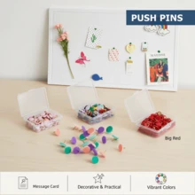 Pin tekan plastik warna-warni, dapat digunakan untuk catatan kantor, dekorasi furnitur sofa, dan kerajinan DIY lainnya. - A - View 8