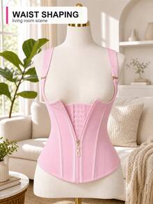 1pc Button Front Zipper Closure Slimming Corset Belt For Women, Waist Trainer Belts For Women Western Studded Belt Accessories Cinturones De Mujer - 彩色 - 查看 7
