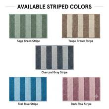 1pc 40x60cm Super Soft Absorbent Anti-Slip Rectangular Polyester Cationic Dual-Color Chenille Striped Floor Mat, Hot Melt Glue Backing, Thick Plush Bedroom Bedside Rug, Multi-Color Options, Machine Washable Quick Dry - Striped Series - View 9