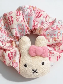 Miniso Hello Kitty Miffy 可愛髮圈 1入 多款可選 柔軟彈性 輕盈不傷髮 女用日常派對時尚髮飾 送禮首選 - style2 - 查看 3