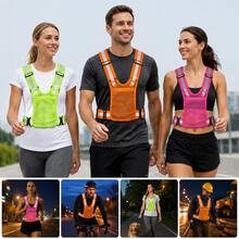 High Visibility Reflective Safety Vest, Suitable For Night Cycling, Running, Jogging, Motorcycle Riding And Other Outdoor Sports - Multicolor - View 1