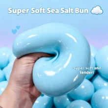 10cm Extra Large Fluid Cheese Ball, Giant Stress Relief Fluid Ball, Extra Large Slow Rebound Squeeze Toy, Extra Large Fluid Stress Relief Toy, Muddy Texture Magic Squeeze Toy, Surprise Gift, Birthday Gift, Christmas Gift, Perfect Gift, Gift Toy - Multicolor - View 2