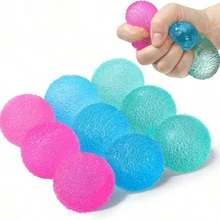 1 pieza Bola redonda texturizada de color aleatorio, juguete de apretar, rebotar y amasar con tacto cómodo, alivio silencioso de la ansiedad, vibración sensorial portátil para aliviar el estrés, alivia y mejora el estado de ánimo diario, regalo ideal para vacaciones - Multicolor - Ver 5