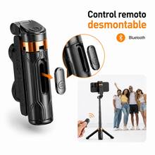 3-In-1 Selfie Stick With Tripod For Cell Phones, Dual LED Light, Bluetooth Remote Control - Ideal For Content Creators, Photos, And Videos - Negro - View 5