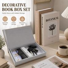 2pcs Openable Fashion Box Decorative Books For Coffee Table, Bookshelf Or Fireplace Decor, Beautiful Faux Books For Modern Home Decoration, Photo Storage And Keepsake Box - Storage Box - View 2
