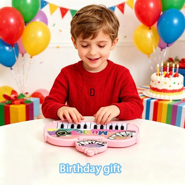 Kinder Mini Elektronisch Piano Toetsenbord Speelgoed - Vroege Educatie Muziekinstrument Met Geluid, Draagbaar Muziekspeelgoed, Geschikt Voor Peuters, Perfect Verjaardagscadeau