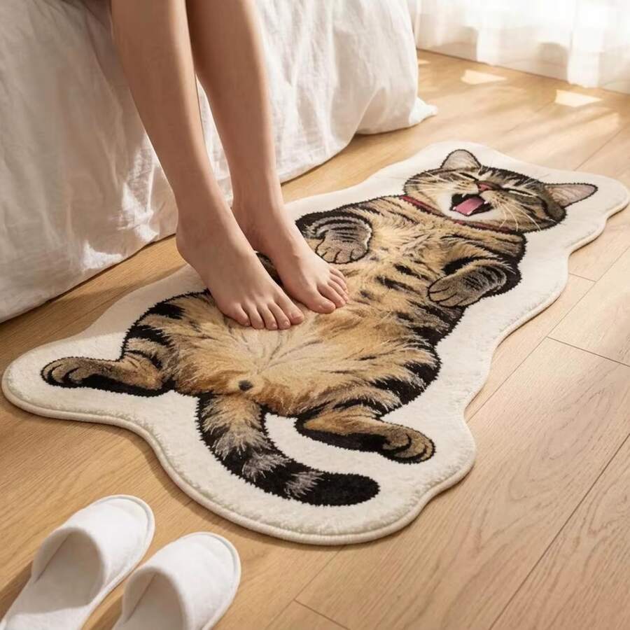 1pc Rollable Bath Mat, Bathroom Rug, Door Mat, Small Rug, Carpet, Floor Mat, Home Decor, Area Rug, Outdoor Mat, Bedroom Carpet, Washable Rug - Multicolor 6 - View 1