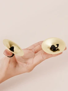 2 Pcs Premium Finger Cymbals Mini Saucers Professional Belly Dance Musical Instrument Dance Accessories - Multicolor - View 5