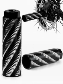 2 Pairs Bicycle Pedals, Aluminum Alloy Material, Non-Slip, Bicycle Rear Seat Pedals, Suitable For Mountain Bike BMX Hook, Bicycle Rear Seat Hook, Suitable For 3/8 Inch Axle, Bicycle Accessories (Please Measure Your Bicycle's Thread Size Before Purchasing To Avoid Poor Buying Experience) - Multicolor - View 1