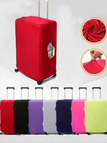 Milk Silk Luggage Cover, Thickened Elastic Travel Suitcase Protective Cover, Solid Color Scratch-Resistant Dust-Proof Luggage Cover, Durable Elastic Travel Suitcase Cover, Suitable For Airport Check-In, School, Business Travel, Outdoor Travel, Universal Fit For Most Sizes - Multicolor - View 1