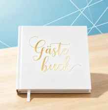 Retro Wedding Guest Book With Hard Cover, Bound, 72 Blank White Pages Of Thick, Non-Transferable Paper, Square 21 X 21 Cm - White - View 6