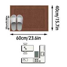 1 pieza Alfombra de área rectangular de arte clásico de Oriente Medio con diseño geométrico de rombos marroquíes - Suave de cachemira sintética lavable a máquina, adecuada para sala de estar, dormitorio, entrada, baño, pasillo, patio, cocina, interior y exterior, tapete de piso de gran tamaño para todas las estaciones, decoración del hogar - Multicolor - Ver 14