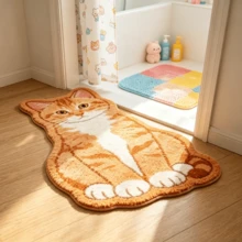 1pc Rollable Bath Mat, Bathroom Rug, Door Mat, Small Rug, Carpet, Floor Mat, Home Decor, Area Rug, Outdoor Mat, Bedroom Carpet, Washable Rug - Multicolor 7 - View 4