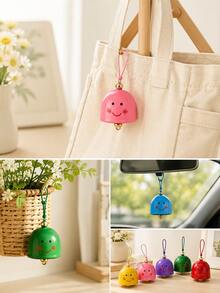 Optional 1/3/6pcs Random Color Smiling Face Wind Chime Set, Complete DIY Assembly Kit With Hanging Rope And Metal Bell, Easy Assembly Without Extra Tools. Made Of High-Quality Metal, Produces Clear And Pleasant Crisp Sound When Swayed By Wind, Soft And Non-Irritating Tone. - Bell - View 3