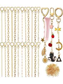 470pcs Keychain Making Kit, Includes Metal Keychain Clips, Key Rings, Swivel Spring Clasps, Lobster Clasps And Extension Chains, Suitable For DIY Handmade Crafts, Lip Gloss Bag Accessories And Gift Sets - DIY - View 1