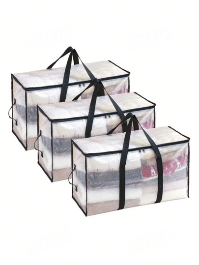 New Cotton Quilt Storage Bag, Premium Outdoor Moving Packing Bag, Large Capacity Dust-Proof & Moisture-Proof Foldable Hand-Carry Bedding Bag, Suitable For Storing Clothes, Bedding, Toys, Pillows & Blankets, Also Can Be Used As Quilt Travel Moving Storage Bag, Clothing Luggage Storage Bag, Meets Seasonal Storage Needs