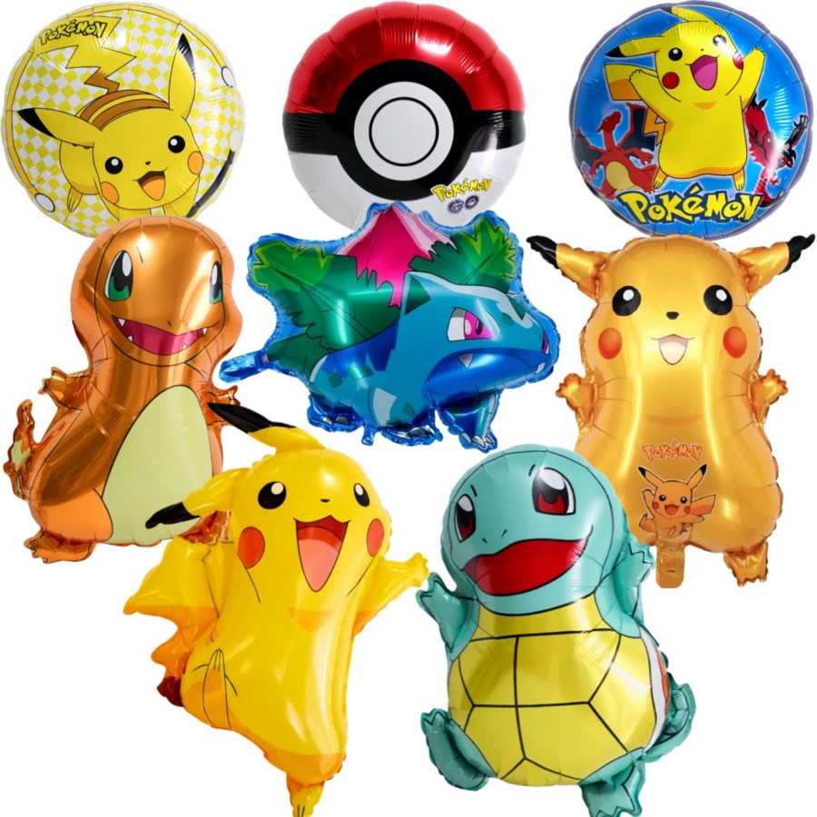 Aluminum Foil Balloons BKM Starter Trio Pocket Monsters Foil Balloons - Multicolor - View 1