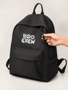 Boo Crew Fashion Backpack,Casual Printed Schoolbag With A Front Pocket,Lightweight Everyday Backpack-Perfect For Students On The Go And For Daily Use - Multicolor - View 11