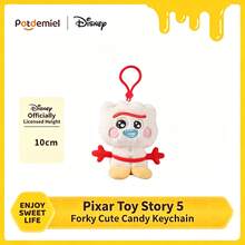 Disney 正版 Forky 毛絨玩偶娃娃，包包掛飾、鑰匙圈，居家桌面裝飾擺件，生日禮物，派對小禮 - 白色 - 查看 10