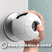 2/1pc Children Safety Door Handle Guard Cover, Baby Anti-Theft Door Lock, Door Handle Protective Sleeve, Child-Proof Door Opening, White - White - View 6