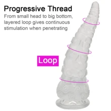 Fierce Horse Dildo Realista de Tentáculo de Polvo com Plug Anal e Expansor de Bumbum com Ventosa Grande, Brinquedo Sexual Peniano para Homens e Mulheres, Dilatador Anal e Massageador de Próstata, 4 Tamanhos Disponíveis, Adequado para Iniciantes e Usuários Avançados, Masturbador, Brinquedo e Jogo Sexual Adulto - Tamanho Único - Visão 6