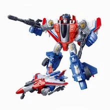 1pc Transforming Airplane Police Robot Toy: Inertia-Powered For Fun Gliding; Detailed Design; Manual Transformation With Two Modes; A Great Kids' Toy Gift - Multicolor - View 5