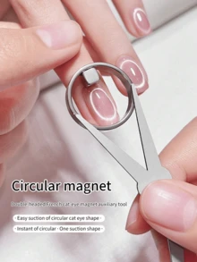 1pc/2pcs/3pcs Round Cat Eye Magnetic Nail Art Tool, Professional Round Magnet, Instant Round Effect, Strong Adsorption, Suitable For Gel Nail Art, Nail Art Tool, Nail Art Supplies, Back To School Gift, Summer Nail Art - Multicolor - View 10