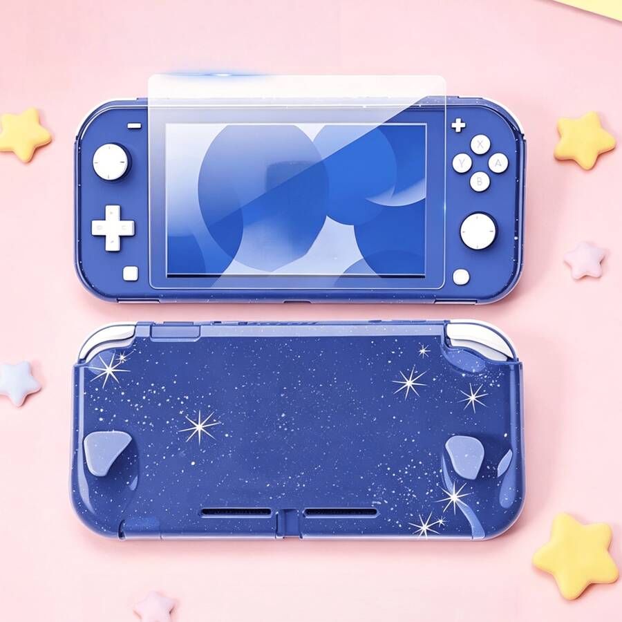 Switch Lite Glitter Crystal Case With Tempered Glass Screen Protector + Joystick Caps Set, Protective Shell Compatible With Switch Lite Model, Valentine's Day And Other Holiday Gift - View 1