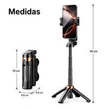 3-In-1 Selfie Stick With Tripod For Cell Phones, Dual LED Light, Bluetooth Remote Control - Ideal For Content Creators, Photos, And Videos - Negro - View 6