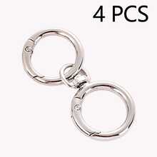 Set Kombinasi Gantungan Kunci Putar dan Cincin Pegas 4/6/10pcs, Gesper Perangkat Keras Tas Paduan Seng, Klip Pegas Cincin Logam Cincin Pegas Terbuka, Sempurna untuk DIY, Gantungan Kunci Logam Perhiasan Bentuk Logam Klip Pegas, Gantungan Kunci Logam Luar Ruangan, Gantungan Kunci Klip Tas Kait Rantai Anjing Gesper Cocok untuk Gantungan Kunci Tas Ponsel Kait Klip Tas Gesper Gantung, Aksesoris DIY Buatan Tangan, Halloween, Natal - MultiWarna - View 9