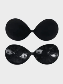 2pcs Seamless Strapless Push-Up Bra Cups, Invisible Push-Up Bra Lift Adhesive Tape, Suitable For Dresses, Nightgowns, Wedding Dresses - Multicolor - View 8