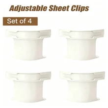 Bed Sheet Fixer 4Pcs Heavy-Duty Bed Sheet Stand - Anti-Slip Mattress Strap, Suitable For All Sizes Of Bed Sheets, Easy To Install For Use, Modern Mattress Fixer, Household Daily Use, Bedding Items (White) - White - View 5