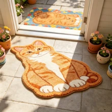 1pc Rollable Bath Mat, Bathroom Rug, Door Mat, Small Rug, Carpet, Floor Mat, Home Decor, Area Rug, Outdoor Mat, Bedroom Carpet, Washable Rug - Multicolor 7 - View 5
