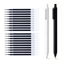 Juego de 22 bolígrafos de gran capacidad de color neutro, tinta negra, 0.5mm de secado rápido, diseño de agarre suave y cómodo, bolígrafos de punta redonda, perfectos para tomar notas y escribir, suministros ideales para oficina y escuela, regalos de cumpleaños, Navidad, Halloween, Día de San Valentín, Año Nuevo, regalos para amigos y regalos de Pascua - Conjuntos - Ver 7