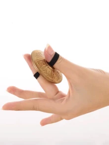 2 Pcs Premium Finger Cymbals Mini Saucers Professional Belly Dance Musical Instrument Dance Accessories - Multicolor - View 7